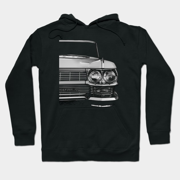 1964 Cadillac Coupe Deville - black Hoodie by mal_photography